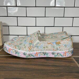 Keds Rifle Paper Co Double Decker Meadow Womens Size 10 Floral Slip On Sneaker
